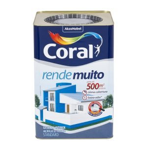 Tinta Acrílica Fosco Rende Muito Standard Branco Neve 18L Coral